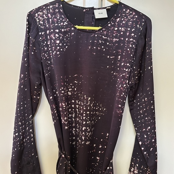 ELK Australian designer long sleeve viscose belted Satellite Dress size 6 - Picture 13 of 13